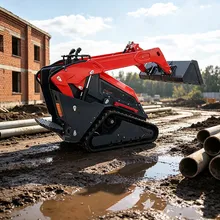 Desain Modern Mini Loader Depan Dukungan Multi Aksesoris Kapasitas Pompa Stabil Mesin Loader Kompak Serbaguna