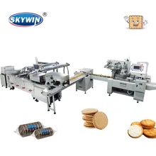 Entegre Sandviç Bisküvi Makinesi Yığma Doldurma ve Paketleme Sistemi