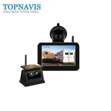Sistema di telecamera reversibile wireless solare magnetico 5 pollici