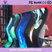 Yüksek Kalite Yumuşak Modül Esnek Rastgele Şekil Eğik P4 LED Ekran Modülü