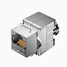 Connettore Keystone Jack SFTP schermato in metallo CAT6 per sistemi di cablaggio telecomunicazioni RJ45