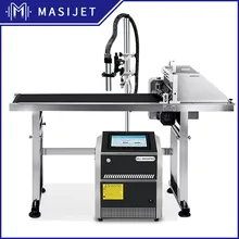 Imprimante à jet d'encre automatique à grande vitesse pour le codage de numéros de lot sur les bouchons de bouteilles et les boîtes en papier