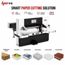 Guillotine Kağıt Karton A4 Kesici Etiket Plotter PVC Levha ATM Yırtma Makinesi - Ambalaj Üretim Hattı için Kullanıcı Dostu Dokunmatik Ekran Kontrolü