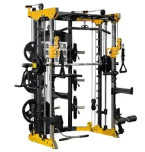 Equipamento Multifuncional de Exercício de Academia Estrutura de Potência Treinamento de Peso Máquina Smith Treinador Funcional Multi e Máquina de Força Multifuncional