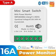 โมดูลสวิตช์สมาร์ท WiFi ขนาดเล็ก SLS 16A โมดูลรีเลย์สมาร์ท DIY สากล