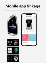 جهاز بدء تشغيل ذكي للتحكم عن بعد للوصول إلى الأمان المزود بشاشة LCD ذات اتجاه واحد باستخدام مفتاح السيارة ذي التقنية العالية مفتاح التحكم في الإشعال الدخول بدون مفتاح للسيارات
