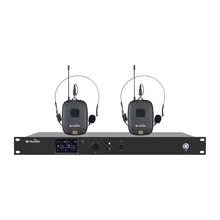 Hệ thống âm thanh hội nghị kỹ thuật số không dây UHF hiệu suất cao Huain, microphone sạc lại chống nhiễu