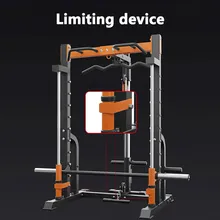 Rack de Potência Multifuncional Smith Machine com Sistema Integrado de Polias por Cabo