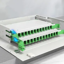 LC Singolo Modale Rack Mount ODF Telaio di Distribuzione Fibra 19 Pollici Gestione Cavi Modulare Integrata