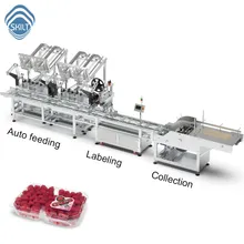 Máquina etiquetadora de etiquetas para envases tipo concha automática, etiquetadora de adhesivos para la parte superior