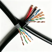 Datenkabel Siamese UTP Cat5e mit Stromkabel für Kameraüberwachungssystem