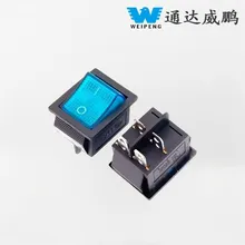 Kcd4 2-Position 4-Pin Interruttore a leva con luce di alimentazione blu