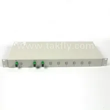 1X2 FTTX 19 インチラックマウントファイバオプティックPLCスプリッタ