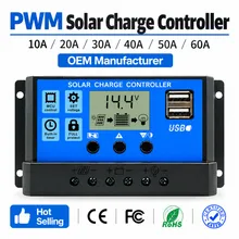 Display LCD del regolatore di carica solare con riconoscimento automatico per impianto solare