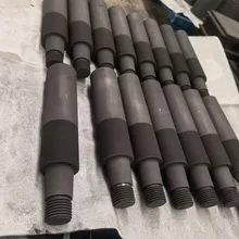 Precision Thread Machined Graphite Connecting Rods for Custom Furnace Fixture Linking