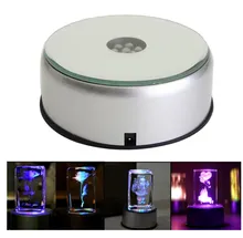 Personalisierte Kristallanzeige-Basis Harz Basis LED rotierende Anzeige Lichtbasis