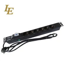 19" เยอรมนี ประเภท ตู้เซิร์ฟเวอร์ PDU หน่วยจ่ายไฟแบบพกพา