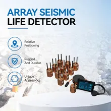 Sistema de Detección Sísmica de Array Inalámbrico con Capacidad de Monitoreo Múltiple Sistema de Sensor Sísmico de Búsqueda y Rescate Dispositivo Sísmico Dispositivo Detector de Vida