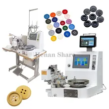 Máquina de coser automática de ojales y botones de camisa, máquina de fijación de botones computarizada Máquina de coser automática de ojales y botones de camisa, máquina de fijación de botones computarizada
