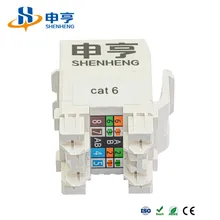 CAT6 50u Módulo Banho de Ouro 180 Módulo de Rede de Grau RJ45 Jack Keystone Modular