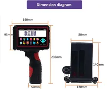 Máy in phun nhiệt mini CE SGS độ phân giải cao di động