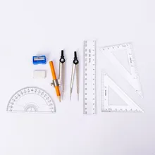 Geometrie Mathe Zirkel Set 9 Stück mit bruchsicherem Aufbewahrungsbox