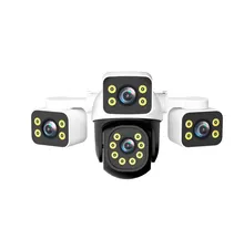 กล้องวงจรปิดไร้สายสำหรับใช้งานกลางแจ้ง 12MP การควบคุมระยะไกล เซ็นเซอร์ CMOS 360 หมุนได้ ไร้สาย