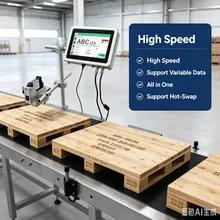 Printer Ink-Jet Mesin Cetak Kode pada Palet Kayu