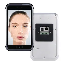Système de sécurité avec interphone à reconnaissance faciale, panneau tactile biométrique 8 pouces Android