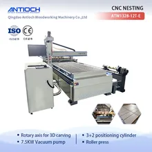 産業用高精度CNCルーターマシン、パネル加工用の回転軸付き
