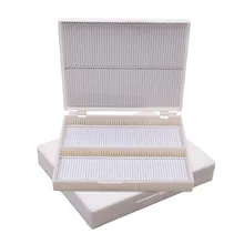 Caja de portaobjetos de microscopio de plástico de alta calidad
