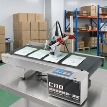 C110 Mini Konveyörlü Mürekkep Püskürtmeli Yazıcı Üretim Tarihi Barkod Küçük Çok Fonksiyonlu Kodlama Makinesi