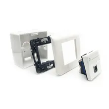 Französischer Typ 180° drehbares Werkzeug weniger Cat6 Keystone Jack Panel Mount Netzwerkmodul