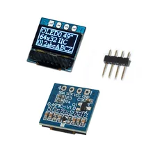 0.49 Polegada 64X32 I2c Módulo de Display OLED de Interface com Pino 4 Conector de Pino