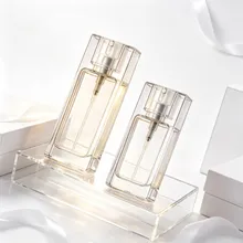 Atomizzatore cosmetico rettangolare quadrato in plastica trasparente ad alta trasparenza