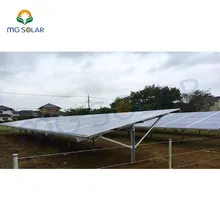 Sistem Penyangga Panel Surya dengan Dukungan Tiang Pancang Struktur Racking Baja Braket Tanah Solar