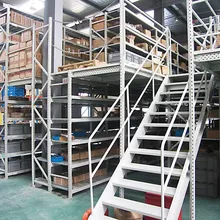 Groothandelsprijs Multi-laags rek metalen staal materiaal planken rek magazijn rek systeem zolderopslagrek mezzanine rekken zoldertype plank prijs