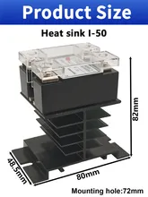 10A/25A Módulo de Relé de Estado Sólido AC SSR de Control de Fase Única con Disipador de Calor