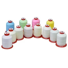 100% Benang Bordir Polyester yang Mengubah Warna Benang yang Mengubah Cahaya