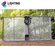 إعلان فيديو عالي الدقة شاشة عرض LED P3.91 شاشة عرض LED شفافة لمتجر نافذة