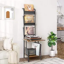 Stilvolles Vinylplattenlagerregal mit Plattenspieler-Organizer