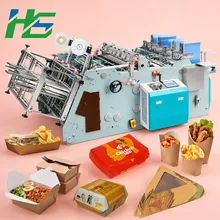 Scatola per hamburger biodegradabile in carta/Scatola per hamburger/Contenitore per alimenti/Scatola per imballaggio in cartone/Macchina per la produzione di scatole per imballaggio