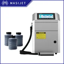 Máy in ma trận điểm nhỏ hoàn toàn tự động mực in phun đa ngôn ngữ số sê-ri in mã dây cho cửa hàng in màu trắng