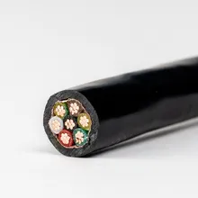 Cable de control eléctrico con conductor de cobre stranded, aislamiento de PVC, armadura de alambre de acero galvanizado y chaqueta de PVC