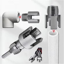 4 Kit de roscado de tubería de PVC con roscadora interna y externa, herramienta de roscado rápido para tuberías de agua