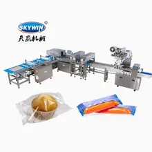 Macchina automatica per il confezionamento di torte e biscotti / Sistema di imballaggio per biscotti a flusso Macchina automatica per il confezionamento di torte e biscotti / Sistema di imballaggio per biscotti a flusso