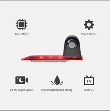 Ford Transit Custom 2016 Remlicht Achteruitrijcamera Waterdicht IP69K met LED