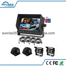 7inch Dört Ayna Monitör Arka Görüş Kamerası Geri Görüş Yardımcı Güvenlik Sistemi