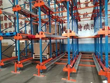 Sistemi di scaffalature per magazzino con shuttle a controllo radio semi-automatico, scaffalature per pallet, shuttle automatici, sistema di scaffalature shuttle