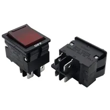 สวิตช์ป้องกัน LED สีแดง 12V สวิตช์โรคเกอร์ สวิตช์ป้องกันการโอเวอร์โหลด สวิตช์เซอร์กิตเบรกเกอร์